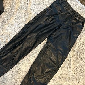 H&M Faux Leather Jogger Pant Size Small